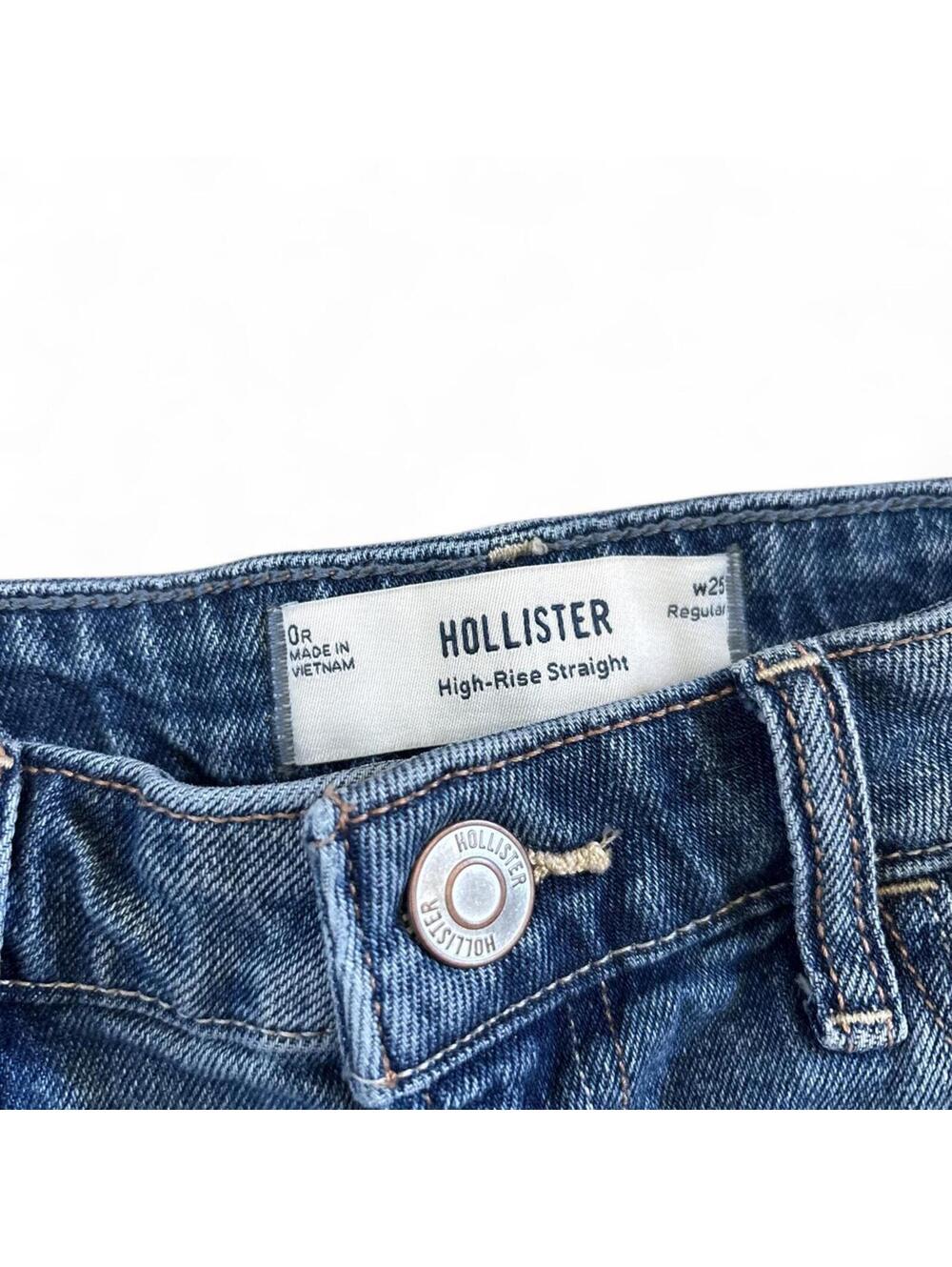 Hollister High Rise Straight Jeans Size 0R W26 - Picture 3 of 4